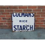 Colmans Rice Starch Enamel Sign a/f
