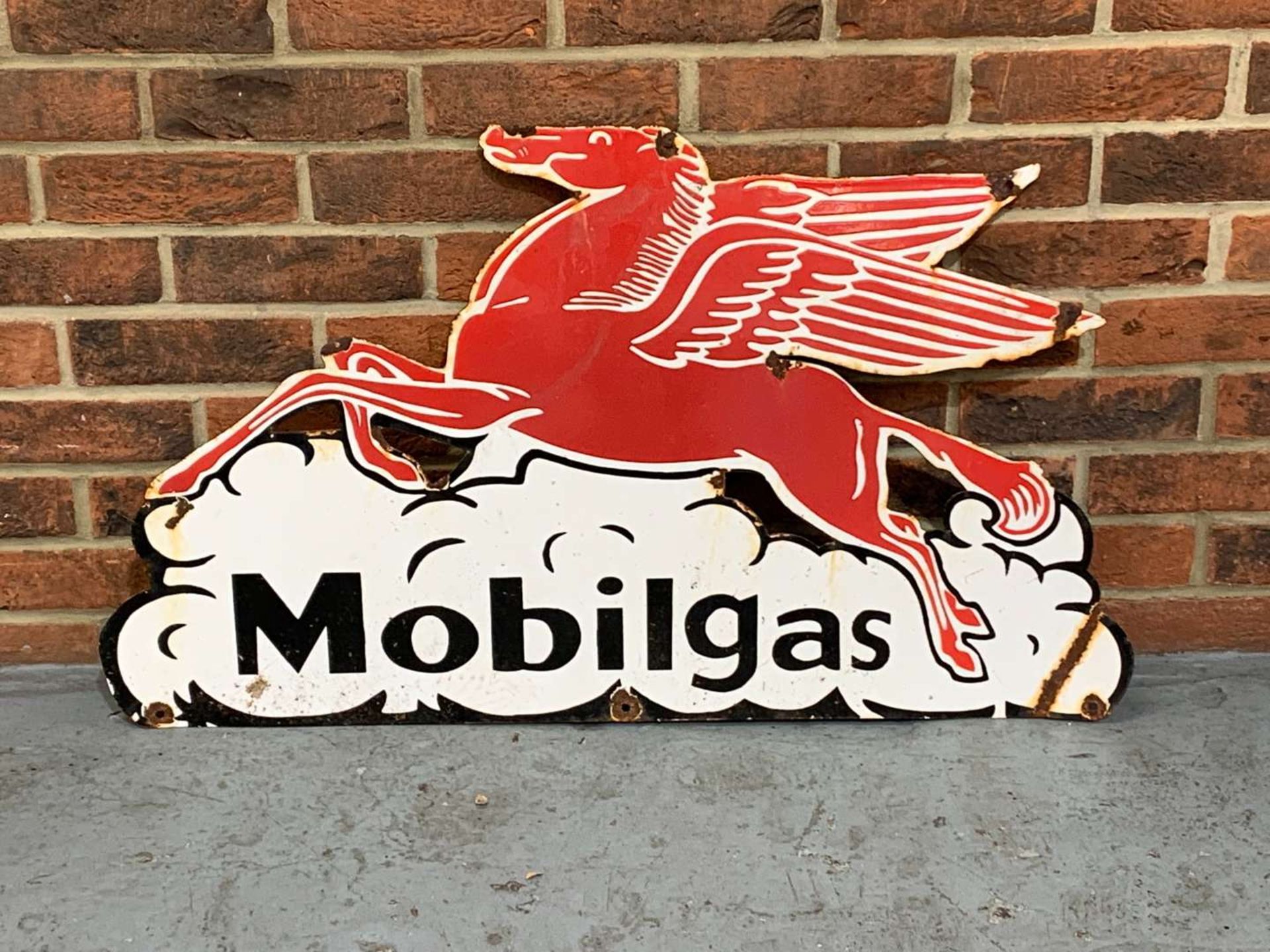 Mobilgas Pegasus Enamel Sign