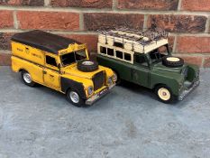 Two Modern Metal Land Rover Model Cars