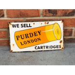 We Sell Purdey Cartridges Enamel Sign