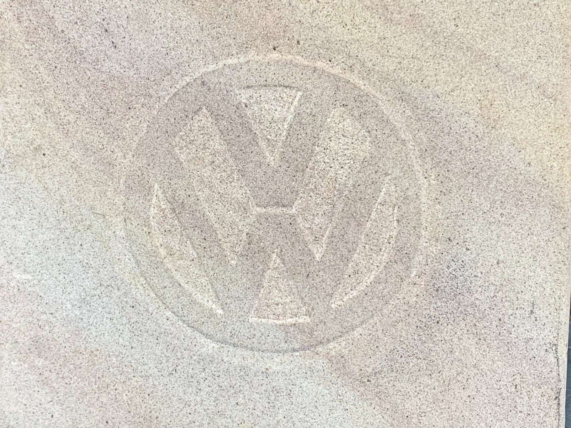 Carved Stone VW Emblem Tile - Image 2 of 3