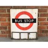 Bus Stop Enamel Sign