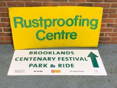 Rustproofing Centre and Brooklands Centenary Signs (2)