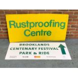 Rustproofing Centre and Brooklands Centenary Signs (2)