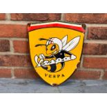 Vespa Shield Enamel Sign