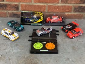 Seven Scalextric Type Cars and Track Timer&nbsp;