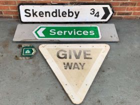 Four Assorted Road Signs