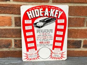 Hide-A-Key Tin Sign