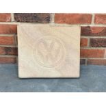 Carved Stone VW Emblem Tile