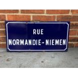 Rue Normandie-Niemen French Street Sign