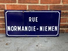 Rue Normandie-Niemen French Street Sign