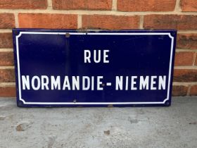 Rue Normandie-Niemen French Street Sign