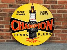 Champion Spark Plug Circular Enamel Sign