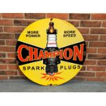 Champion Spark Plug Circular Enamel Sign