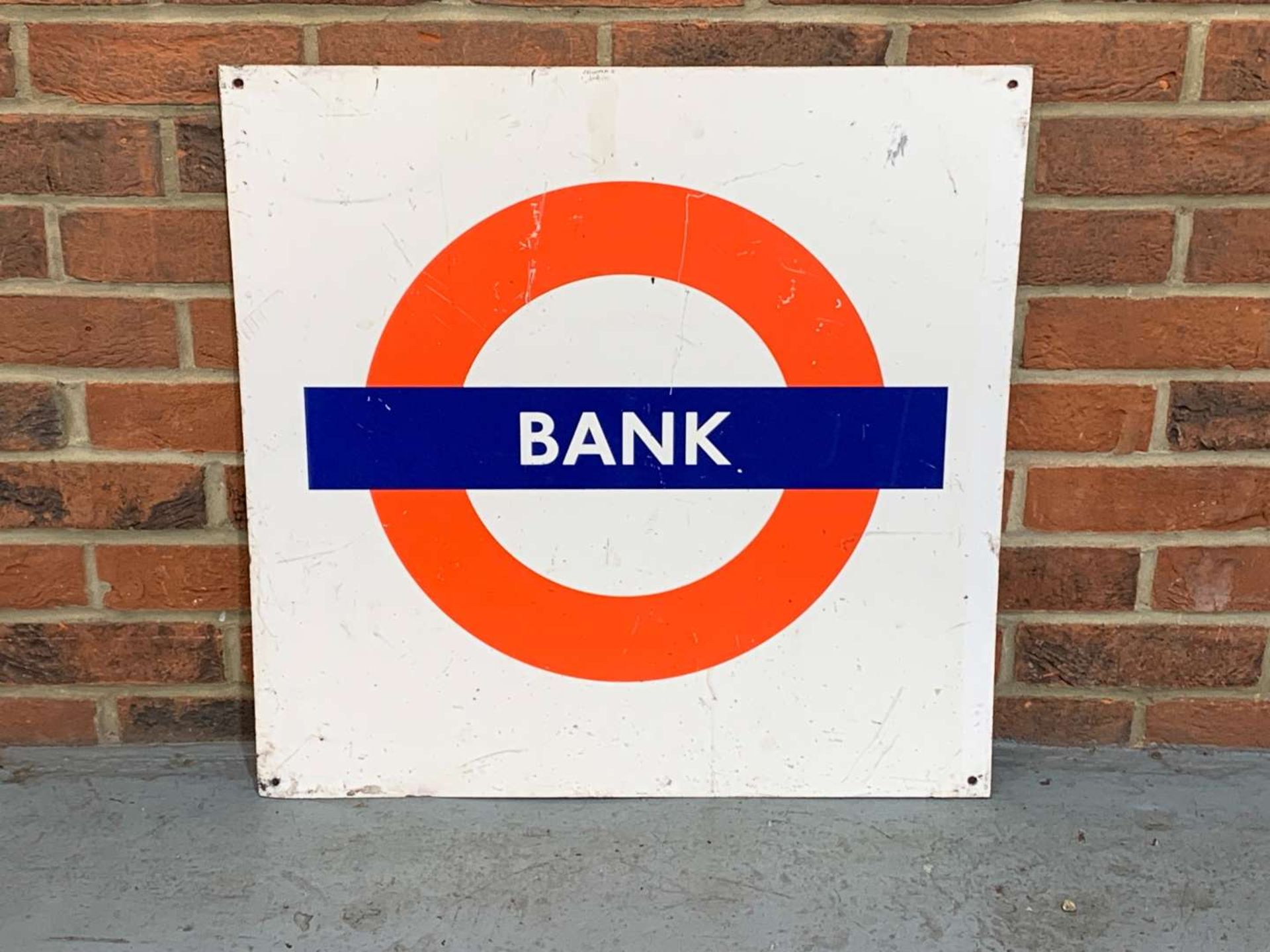 Bank Underground Aluminium Sign