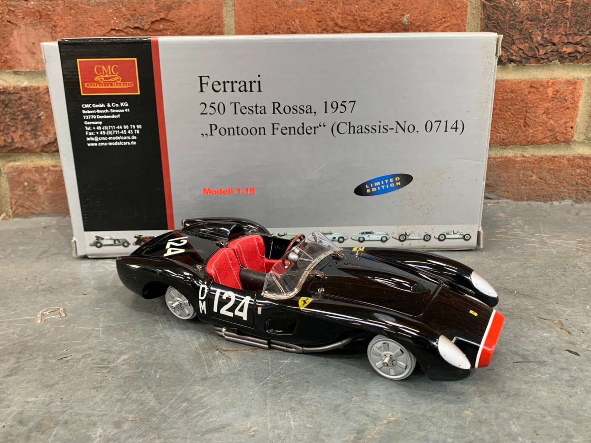 CMC 1957 Ferrari 250 Testa Rossa Pontoon Fender Boxed 1;18 Scale a/f - Image 2 of 10