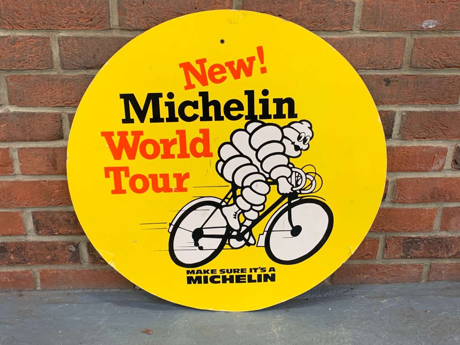 Michelin Cycle Tyre's Circular Cardboard Sign