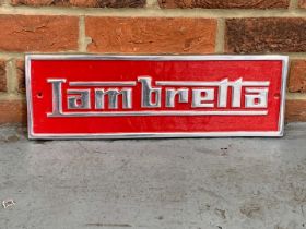 Lambretta Cast Aluminium Sign