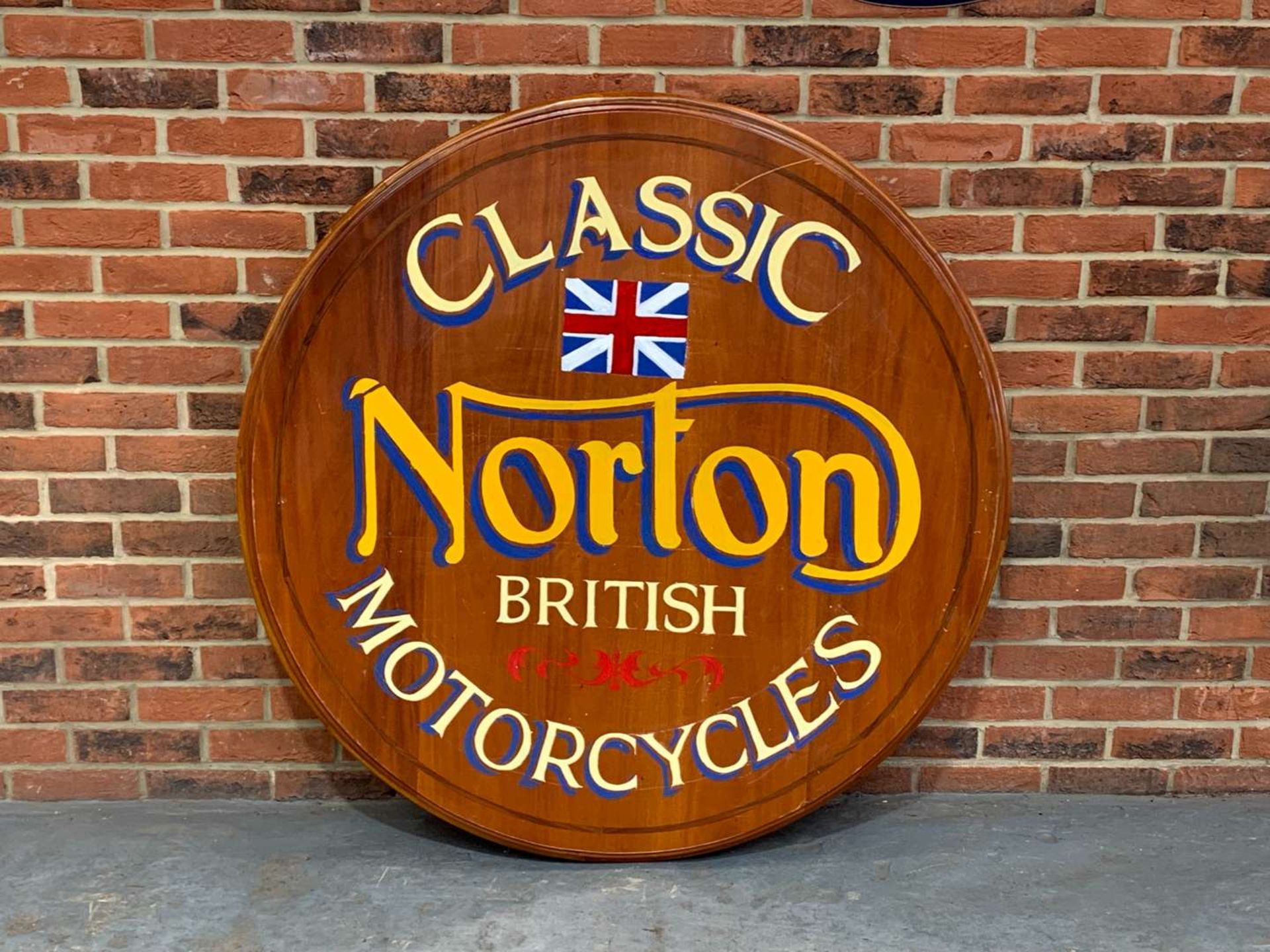 Classic Norton British Motorcycles Circular Table Top