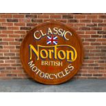 Classic Norton British Motorcycles Circular Table Top