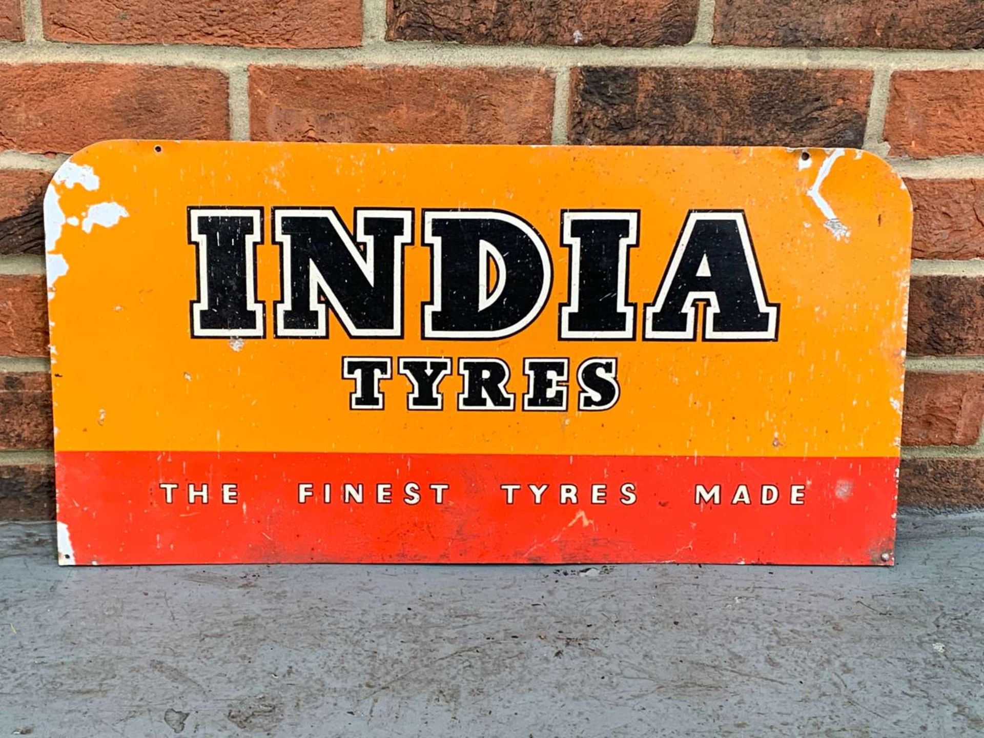 Original India Tyres Aluminium Sign - Image 2 of 2