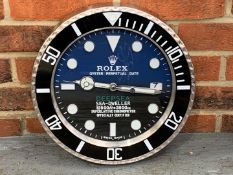Modern Metal Rolex Sea-Dweller Wall Clock