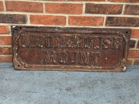 Moorehouse Mount Cast Iron Sign