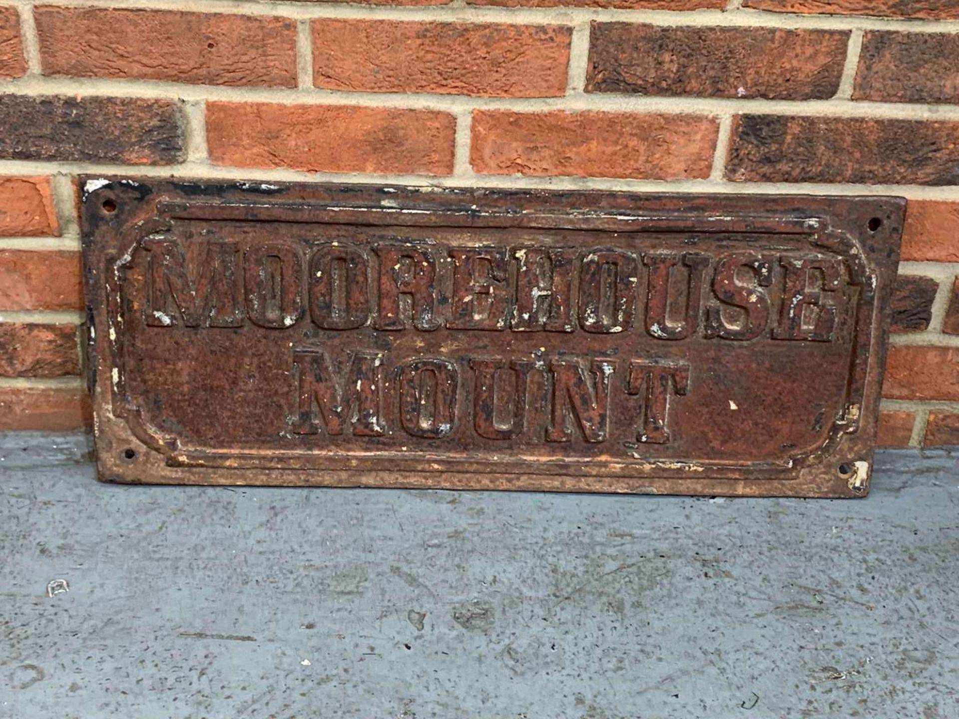 Moorehouse Mount Cast Iron Sign