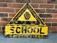 AA School Safety First Metal Sign