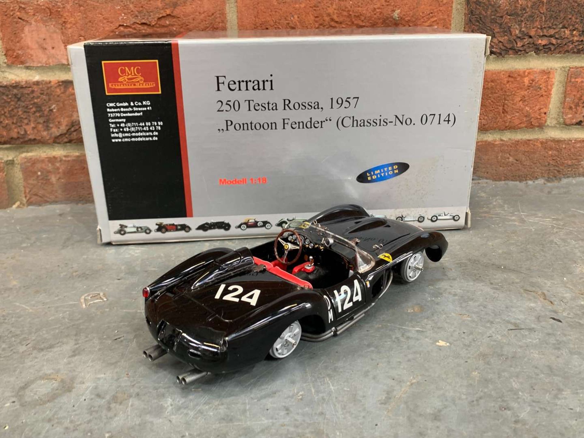 CMC 1957 Ferrari 250 Testa Rossa Pontoon Fender Boxed 1;18 Scale a/f - Image 3 of 10