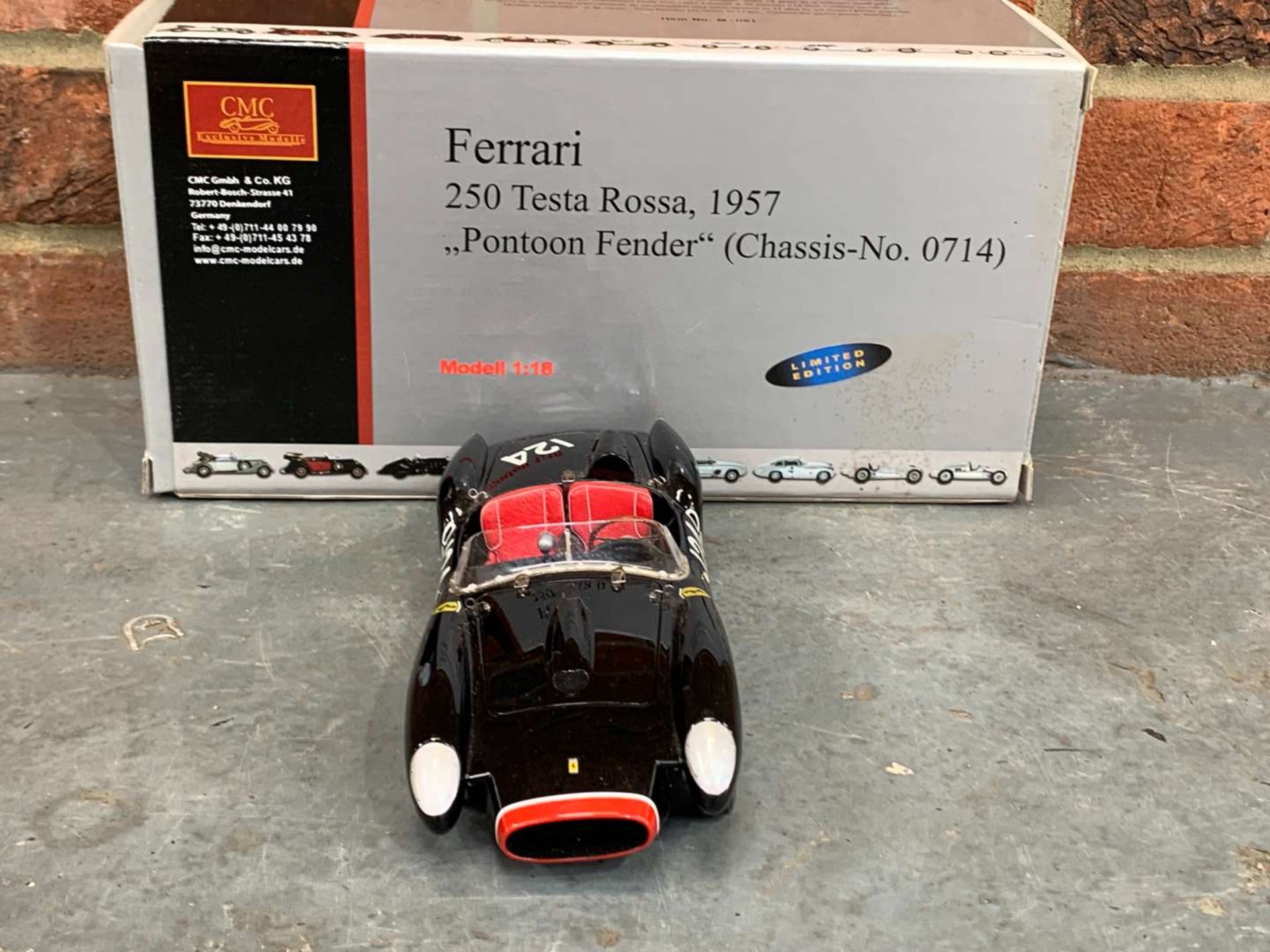 CMC 1957 Ferrari 250 Testa Rossa Pontoon Fender Boxed 1;18 Scale a/f - Image 6 of 10