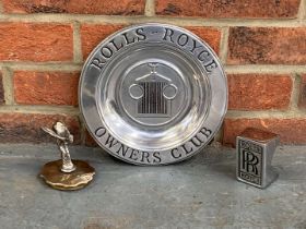 Rolls Royce Owners Club Dish, Mascot and Badge (3)&nbsp;