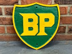 BP Cast Iron Shield Sign