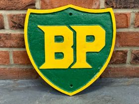 BP Cast Iron Shield Sign