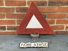 Fare Stage Sign and Triangular Pole Sign