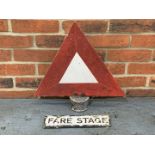 Fare Stage Sign and Triangular Pole Sign