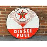 Texaco Diesel Fuel Circular Enamel Sign