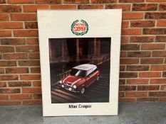Framed Original 1990 Rover Mini Cooper Poster