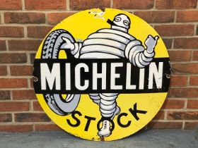 Michelin Stock Circular Enamel Sign