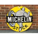 Michelin Stock Circular Enamel Sign