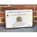 James Purdey and Sons Small Enamel Sign