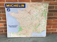 French Tin Michelin Map Sign