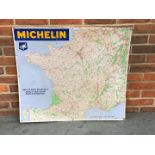 French Tin Michelin Map Sign
