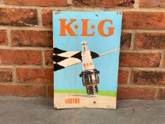 Original K.L.G Spark Plugs Smiths Cardboard Sign