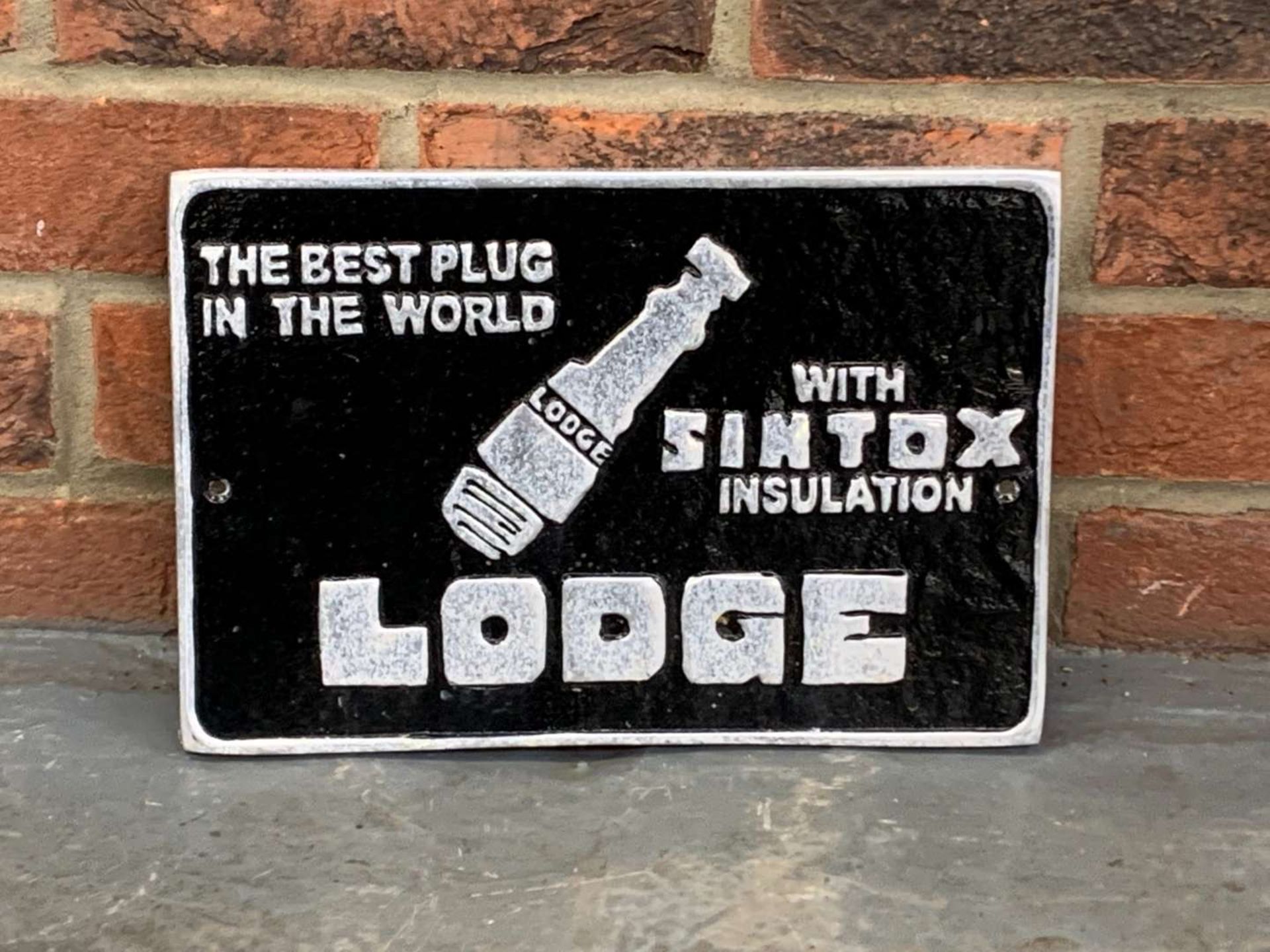 Lodge Spark Plugs Cast Aluminium Sign