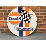 Gulf Racing Circular Enamel Sign
