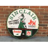 Sinclair Oil Circular Enamel Sign