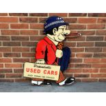 Dependable Used Car Salesman Enamel Sign