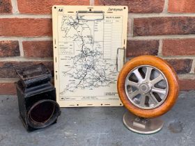 Vintage Lamp, AA Clip Board Etc