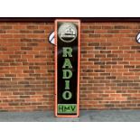 HMV Radio Large Enamel Sign